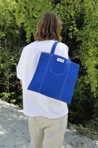 Tote bag bleu de travail