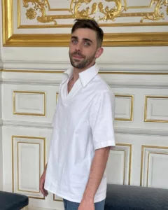 Chemise manches courtes upcyclée