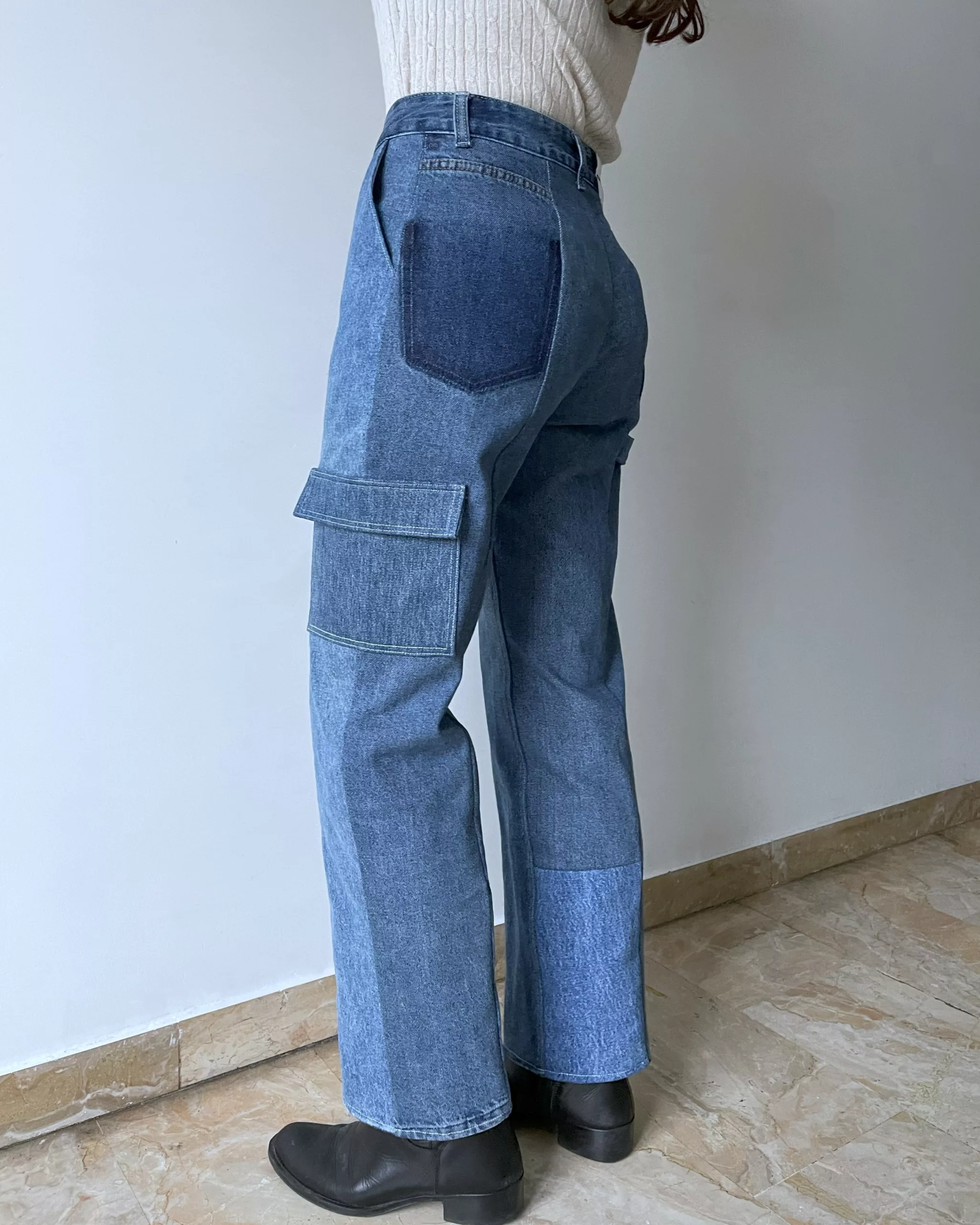 Pantalon cargo jean clair ~ femme